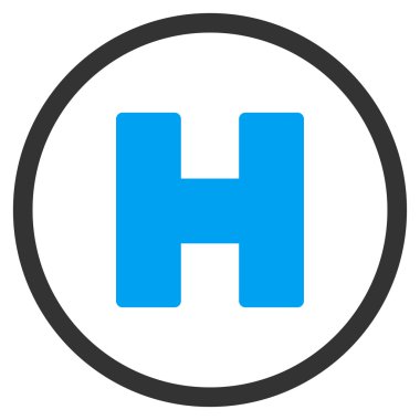 Helikopter iniş düz simgesi