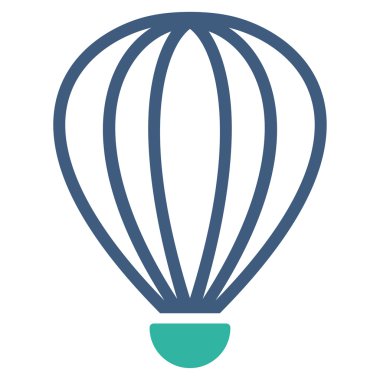 Aerostat düz simgesi