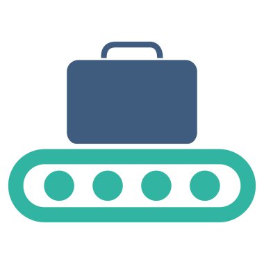 Bagaj konveyör düz simgesi