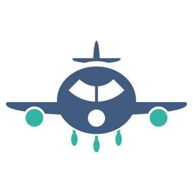 Kargo Uçak Düz Simgesi