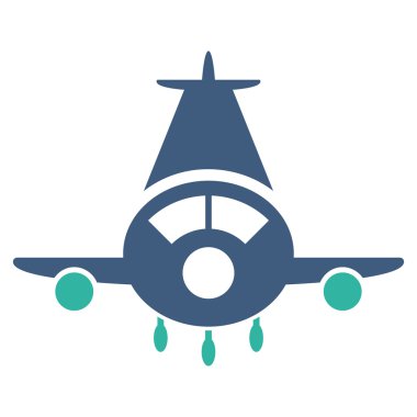 Kargo uçağı düz simgesi