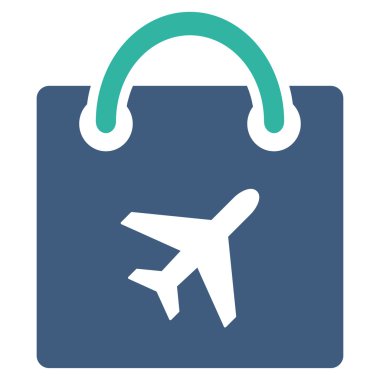 Duty Free alışveriş düz simgesi