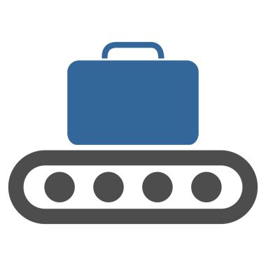 Bagaj konveyör düz simgesi