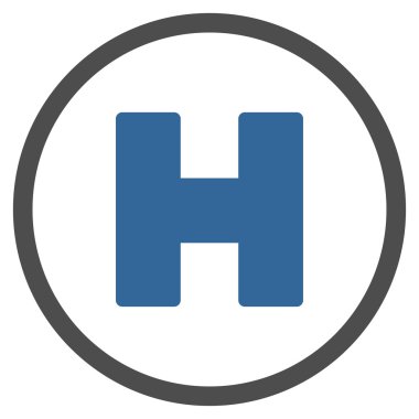 Helikopter iniş düz simgesi