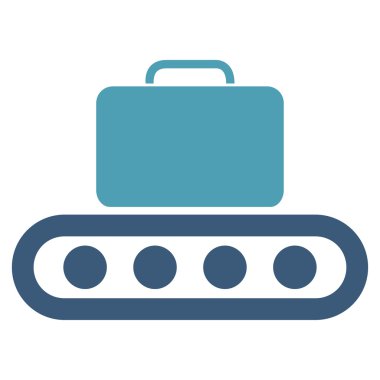 Bagaj konveyör düz simgesi