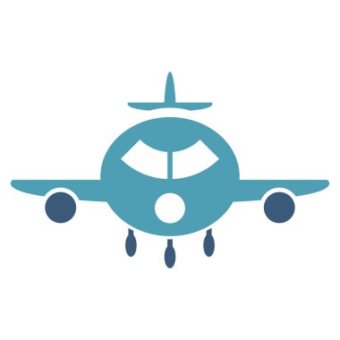 Kargo Uçak Düz Simgesi