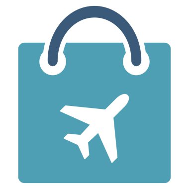 Duty Free alışveriş düz simgesi