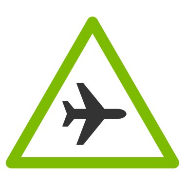 Uçak tehlike düz simgesi