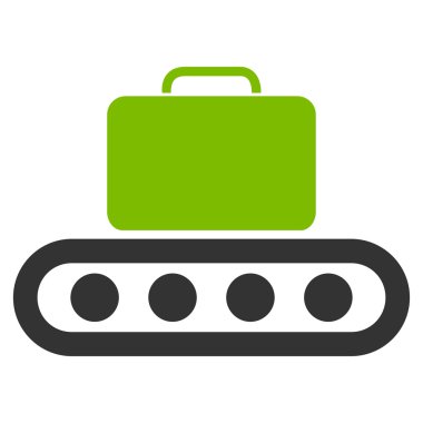 Bagaj konveyör düz simgesi