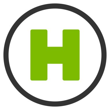 Helikopter iniş düz simgesi