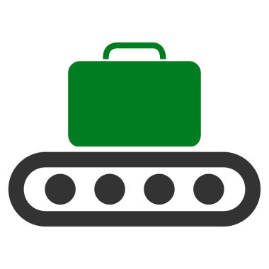 Bagaj konveyör düz simgesi