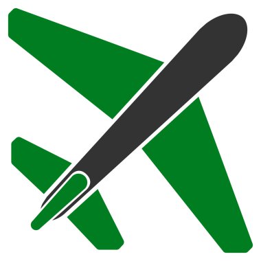 Jet uçak düz simgesi