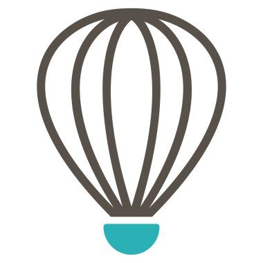 Aerostat düz simgesi