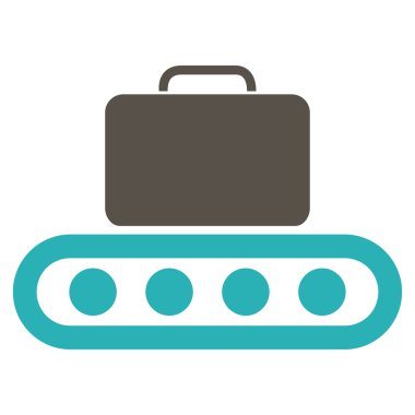 Bagaj konveyör düz simgesi