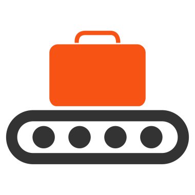 Bagaj konveyör düz simgesi