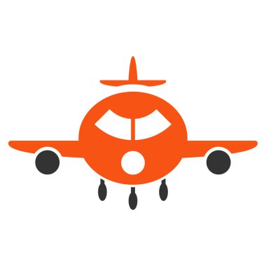 Kargo Uçak Düz Simgesi