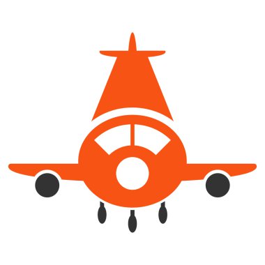 Kargo uçağı düz simgesi