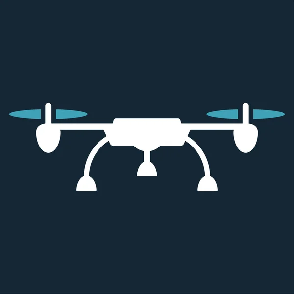 Drone Platte Pictogram — Stockvector