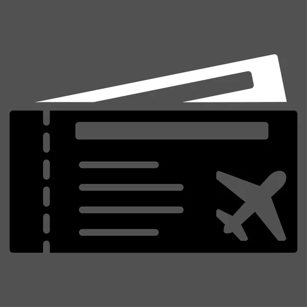 Airtickets platte pictogram — Stockvector