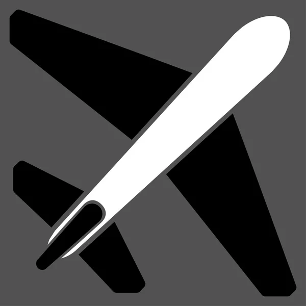 Jet Avion Icône plate — Image vectorielle