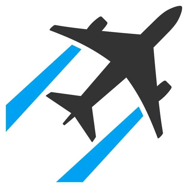 Air Jet Trace Flat Icon — Stock Vector