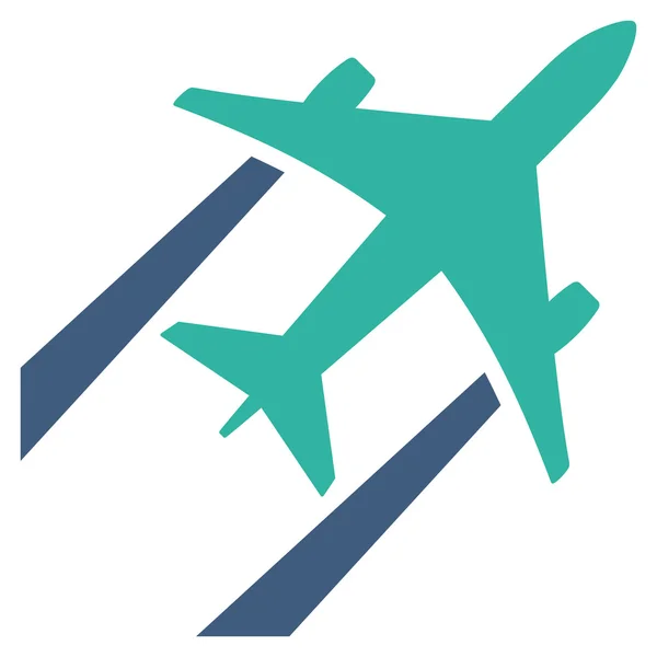 Плоская икона Air Jet Trace — стоковый вектор