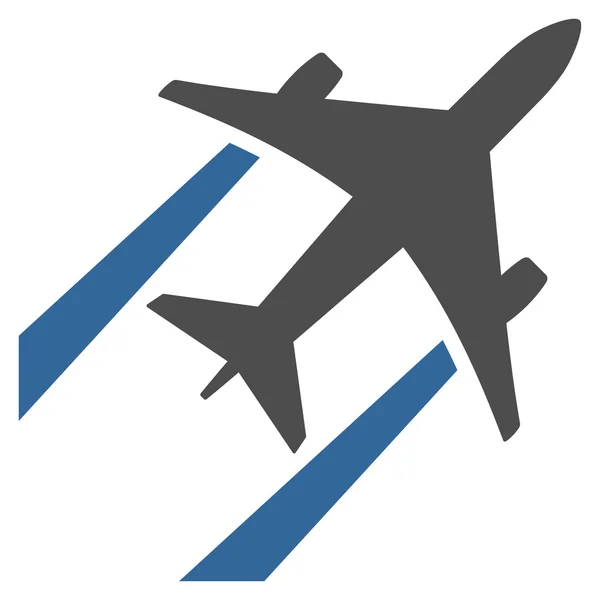 Air Jet Trace Flat Icon — Stock Vector