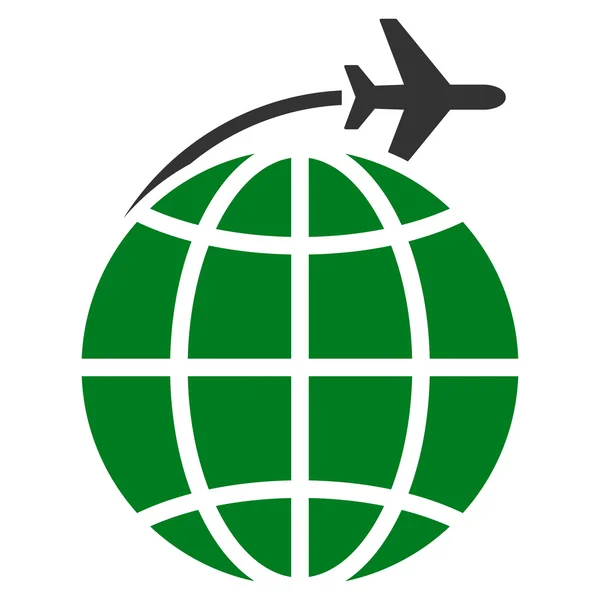 Uluslararası Uçuş Düz Simgesi — Stok Vektör