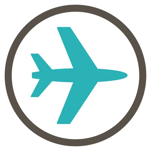 Luchthaven platte pictogram — Stockvector