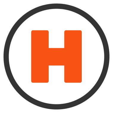Helikopter iniş düz simgesi