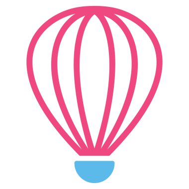 Aerostat düz simgesi