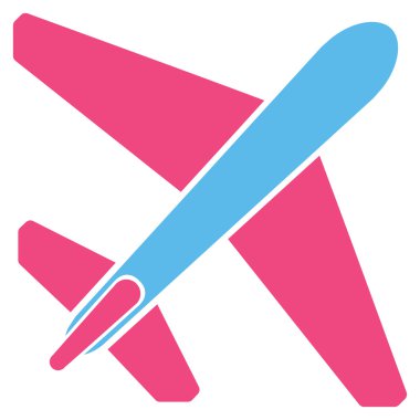 Jet uçak düz simgesi