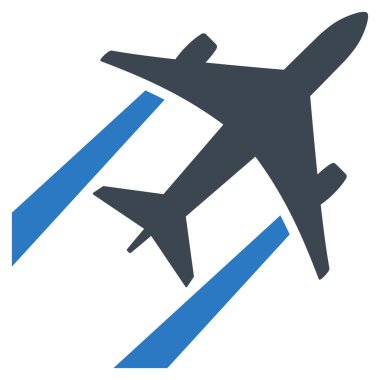 Hava Jeti İz Düz Simgesi