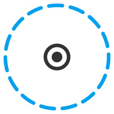 Daire alanı düz simgesi