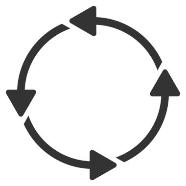 Dairesel rota düz simgesi