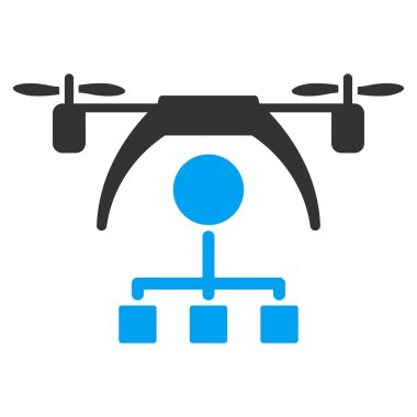 Helikopter dağıtım düzeni düz simgesi