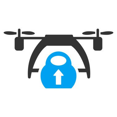 Uçak yükleme düz simgesi