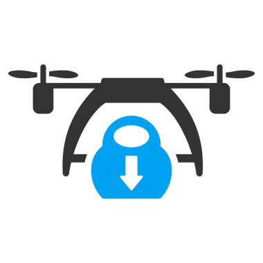 Uçağı boşaltma düz simgesi