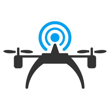 Radyo kaynağı dron düz simgesi
