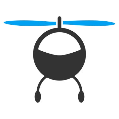 Helikopter düz simgesi