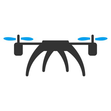 Rotorcraft düz simgesi