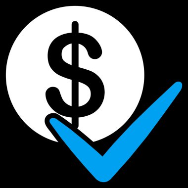 Ödemeler düz simgesi onaylama