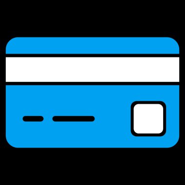 Kredi kartı düz simgesi