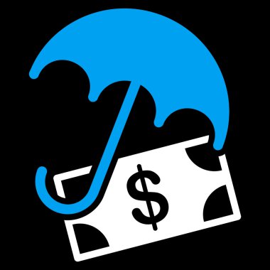 Mali şemsiye düz simgesi