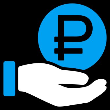 Rublesi para ödeme düz simgesi