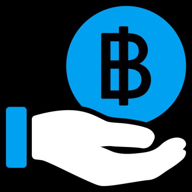 Tayland Baht para ödeme düz simgesi