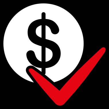 Ödemeler düz simgesi onaylama