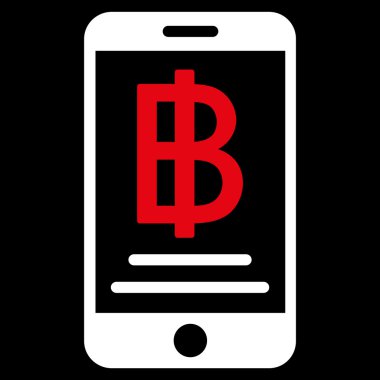 Baht mobil ödeme düz simgesi
