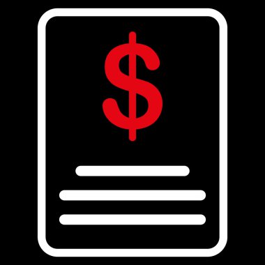 Fatura bütçe düz simgesi