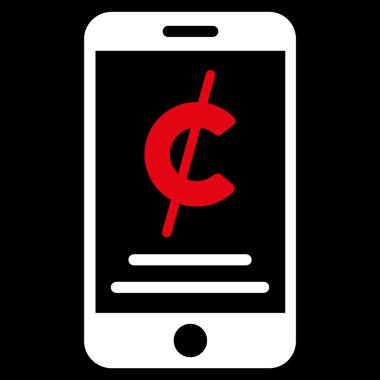 Mobil Micropayment düz simgesi